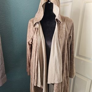 Faux leather layered jacket